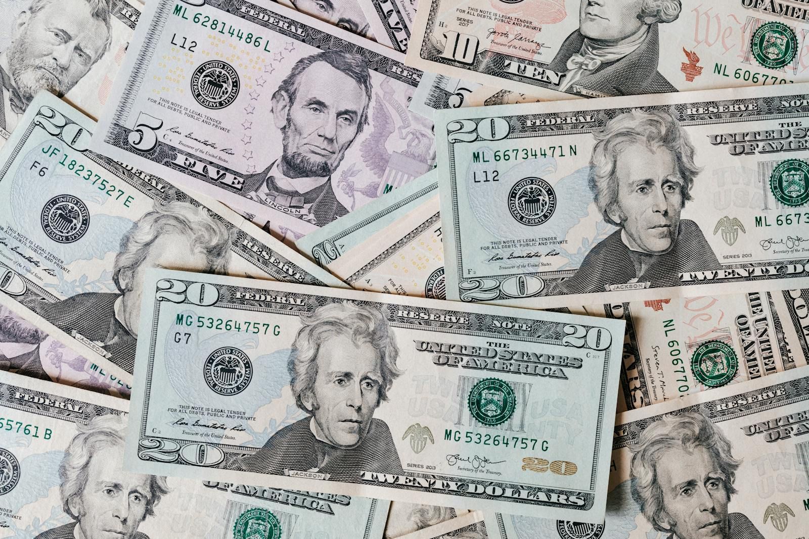 US currency spread out — budgeting for commercial cleaning