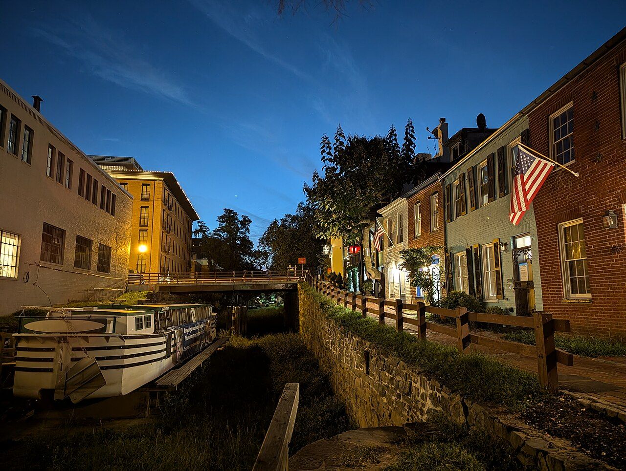 C&O Canal in Georgetown, Washington DC at dusk