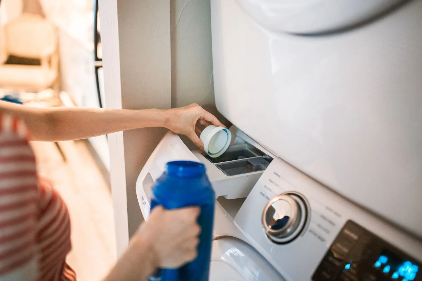 Caring for laundry appliances during a residential clean