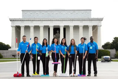 The TotalMGT janitorial services team in Washington DC